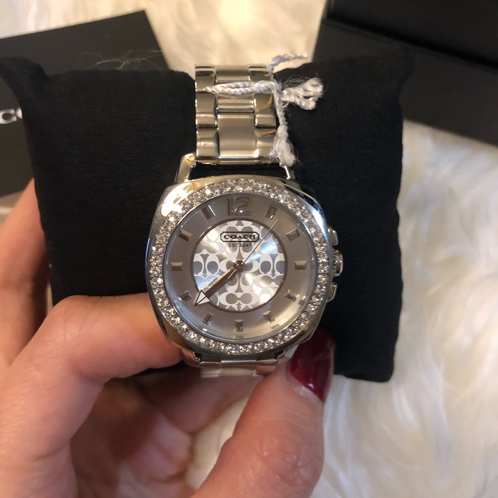 BRAND NEW authentic silver Coach watch